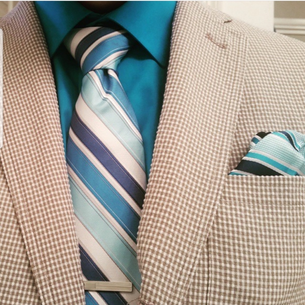 Beige and Cream Textured Blazer Size 42R